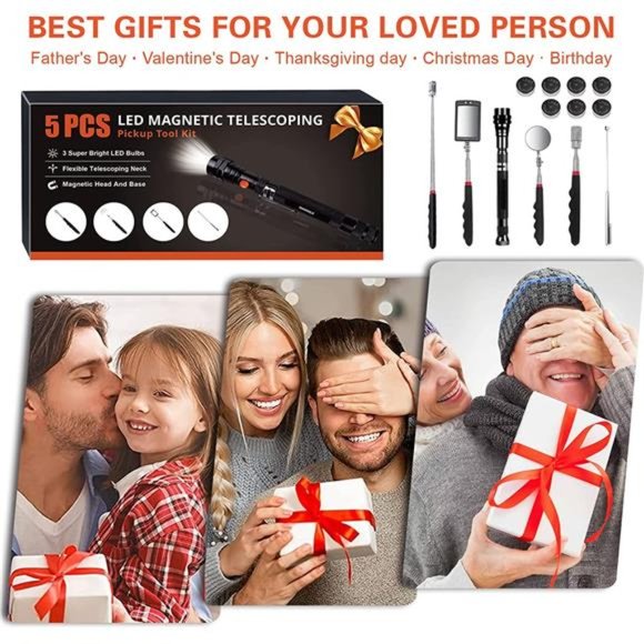 Magnetic Pickup Tool Kit with 1 & 15 lb Magnet Stick - Picture 7 of 7